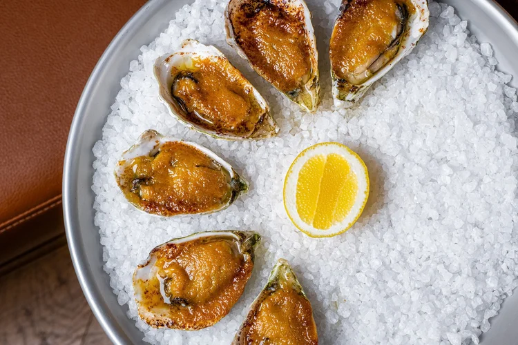 Fresh oysters on the half shell